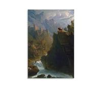BFQMBKJUQ John Martin The Bard Poster Art Decorative Painting Gifts Moisture-Proof Fade Resistant Art Gifts Waterproof Fouling Home Store Decoration 12x18inch(30x45cm) Unframe-style