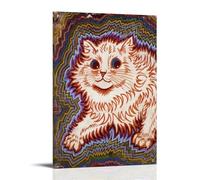 BFQMBKJUQ Kaleidoscope Cat Poster Canvas Wall Art For Living Room Bedroom Gaming Room Office Posters 16x24inch(40x60cm) Frame-style