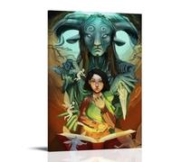 BFQMBKJUQ Pan's Labyrinth Poster Art Decorative Painting Gifts Moisture-Proof Fade Resistant Art Gifts Waterproof Fouling Home Store Decoration20x30inch(50x75cm) Frame-style