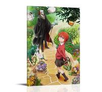 BFQMBKJUQ The Ancient Magus' Bride Poster Art Decorative Painting Gifts Moisture-Proof Fade Resistant Art Gifts Waterproof Fouling Home Store Decoration24x36inch(60x90cm) Frame-style