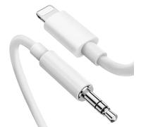 BFQZ 1 Pcs iPhone Aux Connection Cable,iPhone Aux Cable for Car,iPhone3.5mm Aux Cable for Car Home Stereo/Speaker/Headphone,Compatible with iPad/iPod/iPhone11/12/13/14/Pro/Xs/XR/X/8/7(White,1m)