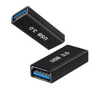 BFQZ 2 Pcs USB 3.0 Coupler, USB Female to Female Adapter, USB 3.0 Female to Type A Female 3.0Cable Coupler, USB3.0 Female to Female Adapter for Connecting Two USB Male Ends Cord, Extension Connector