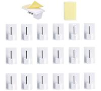 BFQZ 20 Piece Set of Plastic Adhesive End Window Hooks, Net Curtain Hooks, Plastic StickyHooks, Key Pendant Door BackHook, Self-AdhesiveHooks Window HooksAdhesive for Net Curtain Rods (White)