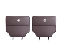 BFRDGE 2pcs Car Seat Back Anti Kick Mat for MG HS 2019-2024, PU Leather Seat Pad Rear Cover Protector Car Anti-dirty Pad Protect Cushion,C/Brown