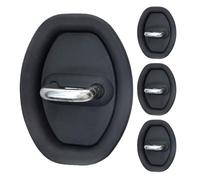 BFRDGE 4Pcs Car Door Lock Cover, for Seat Leon Arona Ateca Ibiza Alhambra Car Door Latch Protective Cover, Silent Shock Car Silicone Door Latch Protective Cover,A Black