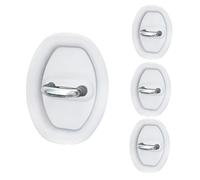 BFRDGE 4Pcs Car Door Lock Cover, for VW Tiguan 2017-2022 2023 2024 Car Door Latch Protective Cover, Silent Shock Car Silicone Door Latch Protective Cover,B White