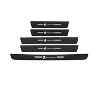 BFRDGE 5 Pcs Carbon Fiber Car Sill Protectors for Peugeot 208 2012-2024 & Peugeot Expert 2000-2024, Door & Bumper Surface, Black
