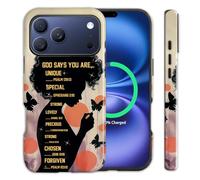 BFRKXOCK Case for iPhone 17 Pro 6.3", Shockproof 2-in-1 Double Protective Cover, Exquisite Design Anti Scratch Stylish for iPhone 17 Pro 2025, African American Black Woman Butterfly