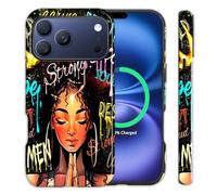 BFRKXOCK for iPhone 17 Pro Max Case 6.9", Shockproof 2-in-1 Double Protective Cover, Exquisite Design Anti Scratch Stylish for 17 Pro Max 2025, African American Women Afro Black Girl with Crown