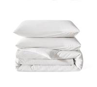 BFS HOME Linen Duvet Cover Twin Size - Soft Breathable Cotton Linen Blend, 3-Pieces Bedding Set with 2 Pillowcases, Stonewashed Texture, Off-White, All-Season Comfort