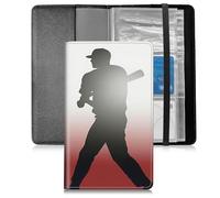 BFSEROBJ Business Card Organizer for Men and Women,Credit Card Holder With Elastic Band Closure Design Portable Business Card Holder with 240 Card Slots for Managing Your Different Cards, Baseball