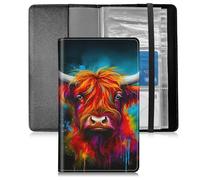 BFSEROBJ Business Card Organizer for Men and Women,Credit Card Holder With Elastic Band Closure Design Portable Business Card Holder with 240 Card Slots for Managing Your Different Cards, Cute