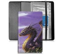 BFSEROBJ Business Card Organizer for Men and Women,Credit Card Holder With Elastic Band Closure Design Portable Business Card Holder with 240 Card Slots for Managing Your Different Cards, Purple