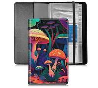 BFSEROBJ Business Card Organizer for Men and Women,Credit Card Holder With Elastic Band Closure Design Portable Business Card Holder with 240 Card Slots for Managing Your Different Cards, Forest and