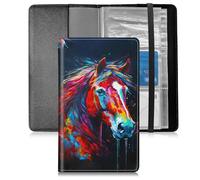 BFSEROBJ Business Card Organizer for Men and Women,Credit Card Holder With Elastic Band Closure Design Portable Business Card Holder with 240 Card Slots for Managing Your Different Cards, Galaxy