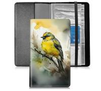 BFSEROBJ Business Card Organizer for Men and Women,Credit Card Holder With Elastic Band Closure Design Portable Business Card Holder with 240 Card Slots for Managing Your Different Cards, Watercolor