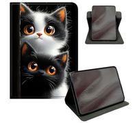 BFSEROBJ Case for Kindle 10th Generation 6 inch 2019 Release | 360 Rotating Stand, auto sleep/wake smart cover, pu leather tpu shockproof protection tablet case,Cute Little Cats