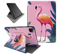 BFSEROBJ for iPad Air 5th/4th Generation Case 10.9 inch for iPad Pro 11 inch Case 4th Gen/3rd Gen 360 Rotating Degree Stand Lightweight Protective Smart Cover with Auto Wake/Sleep,Cute Pink Flamingos