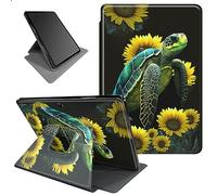 BFSEROBJ for Microsoft Surface Pro 8 Case 360 Rotating Degree Stand Lightweight Protective Smart Cover with Auto Wake/Sleep Tablet Case for Microsoft Surface Pro 8 13 inch 2021 - Sunflowers Turtle