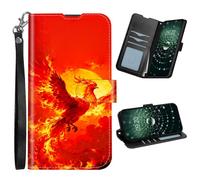 BFSEROBJ for Samsung Galaxy S26 Plus Case Wallet Case 6.7 inch 2026 with 3 Card Slots Kickstand Shakeproof Soft TPU & PU Leather Magnetic Closure Flip Phone Cover - Red Phoenix at Sunset