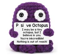 BFSYRR Emotional Support Potato, Emotional Support Gift, Emotional Support Potato With Encouraging Card, Crochet Animals, Knitted Toys, Pocket Hug as Birthday Gifts For Family Friends (Octopus)