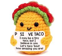 BFSYRR Emotional Support Potato, Emotional Support Gift, Emotional Support Potato With Encouraging Card, Crochet Animals, Knitted Toys, Pocket Hug as Birthday Gifts For Family Friends (Yellow)