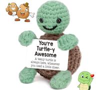 BFSYRR Emotional Support Potato, Knitted Potato Plush Doll With Card, Cute Stuff Mini Turtles for New Year Gift Birthday Gifts Friends Party Decoration Encouragement Good Luck Gifts