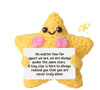 BFSYRR Emotional Support Potato, Thank You Gift for Long Distance Relationships, Knitted Yellow Star for Boys and Girls Long Distance Relationship Moving Away Farewell Goodbye Leaving Gifts