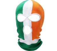 BFSYRR Irish Balaclava, Balaclava, Breathable Three Colour Striped Face Mask for Men and Women, Stretch Fit Ski Mask Balaclava for Winter, Festivals, Green White Orange, One Size Fits Most