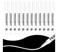 BFSYRR White Paint Pen,White Pen,12 Pcs White Permanent Marker Pen,1mm Waterproof White Fabric Pen,for Stones Rock Painting Ceramic Glass Wood Canvas Tire Clothes