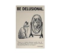 BFTIUTG A Successful Mindset Inspires Inspirational Quotes for Cat And Tiger Prints. Canvas Poster Wall Art Decor Print Picture Paintings for Living Room Bedroom Decoration 16x24inch(40x60cm)