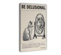 BFTIUTG A Successful Mindset Inspires Inspirational Quotes for Cat And Tiger Prints. Canvas Poster Wall Art Decor Print Picture Paintings for Living Room Bedroom Decoration 08x12inch(20x30cm)