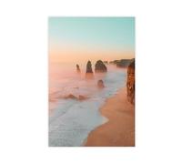 BFTIUTG Australian Beach Scenery Travel Poster 2 Canvas Poster Bedroom Decor Landscape Office Room Decor Gift 08x12inch(20x30cm)