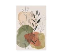 BFTIUTG Bohemian Natural Plant Line Art Print Canvas Poster Bedroom Decor Landscape Office Room Decor Gift 08x12inch(20x30cm)