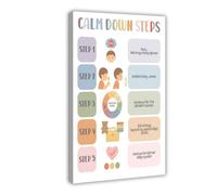 BFTIUTG Children's Mindfulness And Affirmation - Calming Corner Poster 2 Canvas Poster Wall Art Decor Print Picture Paintings for Living Room Bedroom Decoration 12x18inch(30x45cm)