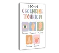 BFTIUTG Children's Mindfulness And Affirmation - Calming Corner Poster 4 Canvas Poster Bedroom Decor Landscape Office Room Decor Gift 08x12inch(20x30cm)