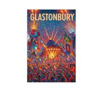 BFTIUTG Glastonbury Festival Travel Poster Canvas Poster Bedroom Decor Landscape Office Room Decor Gift 20x30inch(50x75cm)