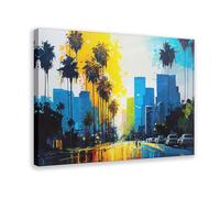 BFTIUTG Hollywood Landmark in Downtown Los Angeles, California Canvas Poster Bedroom Decor Landscape Office Room Decor Gift 16x24inch(40x60cm)