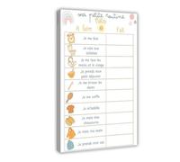 BFTIUTG Morning And Evening Routine Checklist for Children with ADHD 2 Canvas Poster Wall Art Decor Print Picture Paintings for Living Room Bedroom Decoration 16x24inch(40x60cm)