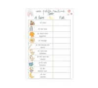 BFTIUTG Morning And Evening Routine Checklist for Children with ADHD 3 Canvas Poster Wall Art Decor Print Picture Paintings for Living Room Bedroom Decoration 12x18inch(30x45cm)