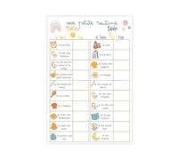 BFTIUTG Morning And Evening Routine Checklist for Children with ADHD Canvas Poster Wall Art Decor Print Picture Paintings for Living Room Bedroom Decoration 16x24inch(40x60cm)