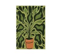 BFTIUTG Retro Bohemian Gender-Neutral Botanical Art Canvas Poster Wall Art Decor Print Picture Paintings for Living Room Bedroom Decoration 12x18inch(30x45cm)