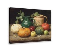 BFTIUTG Retro-style Harvest Vegetable And Fruit Kitchen Decoration Canvas Poster Wall Art Decor Print Picture Paintings for Living Room Bedroom Decoration 20x30inch(50x75cm)