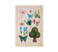 BFTIUTG Summer New Horizons- Nature Research, Insects, Plants, Printing 1 Canvas Poster Bedroom Decor Landscape Office Room Decor Gift 08x12inch(20x30cm)