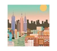 BFTIUTG Villanova University Campus Cityscape Map 2 Canvas Poster Wall Art Decor Print Picture Paintings for Living Room Bedroom Decoration 20x20inch(50x50cm)