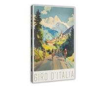 BFTIUTG Vintage Tour De France Bicycle Race Poster(1) Canvas Poster Wall Art Decor Print Picture Paintings for Living Room Bedroom Decoration 16x24inch(40x60cm)