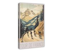 BFTIUTG Vintage Tour De France Bicycle Race Poster Canvas Poster Bedroom Decor Landscape Office Room Decor Gift 08x12inch(20x30cm)
