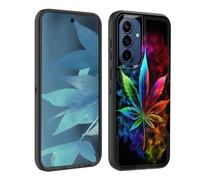 BFUKVOU for Galaxy A37 5G Case, Dust-Proof Port Cover, Full Body Silicone Rubber Covered, Non-Slip Drop-Proof Phone Case for Samsung Galaxy A37 5G 6.7 inch 2026,Weed Leaf