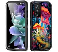 BFUKVOU for Galaxy S26 Case with Built in Kickstand,Shockproof/Dustproof/Drop Proof 3-Layer Military Grade Protective Cover for Samsung Galaxy S26 6.3" 2026,Magic Mushrooms in Forest