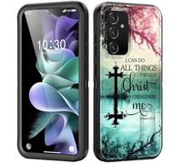 BFUKVOU for Galaxy S26 Case with Built in Kickstand,Shockproof/Dustproof/Drop Proof 3-Layer Military Grade Protective Cover for Samsung Galaxy S26 6.3" 2026,Bible Verses Philippians 4:13